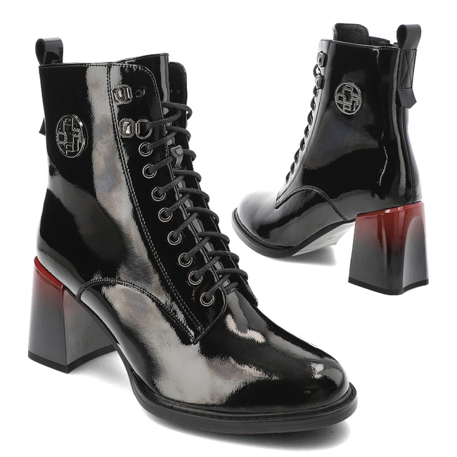 Členkové Topánky Filippo - DBT6316/24 BK RD Czarny Czerwony