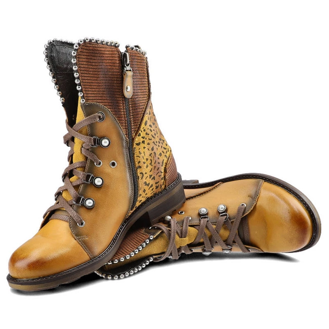 Šnúrovacie Členkové Topánky Maciejka - 3623A-07/00-3 Żółty