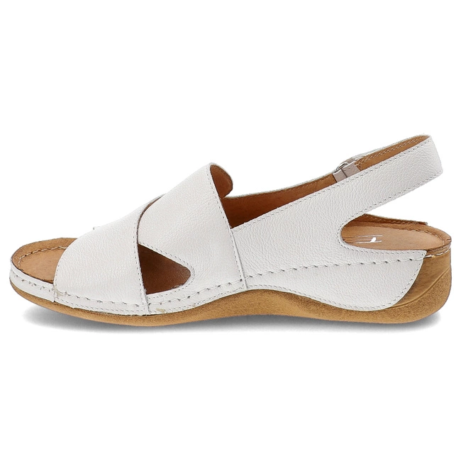 Sandále Pollonus - 5-1628-007 Biały Verona