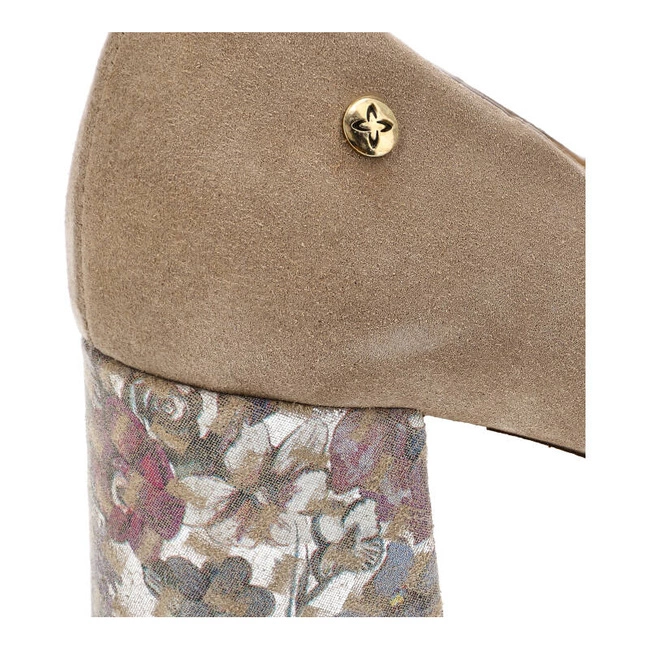 Lodičky Maciejka - 3356S-04/00-1 Beż+Kwiaty