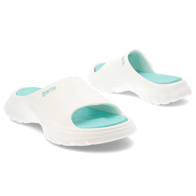 Šľapky BIG STAR - RR274A586 Biały/Turkus