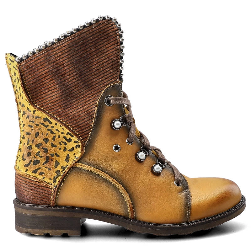 Šnúrovacie Členkové Topánky Maciejka - 3623A-07/00-3 Żółty