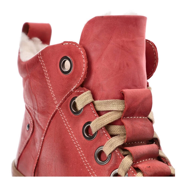 Šnúrovacie Členkové Topánky Armodo - 753 Czerwony K6