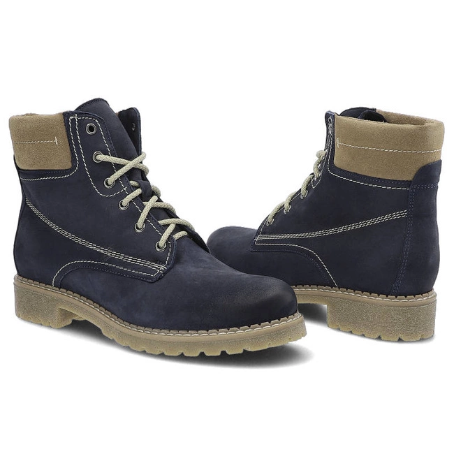 Členkové Topánky Pollonus - 5-0739-011 Granat Samuel/Beż Welur