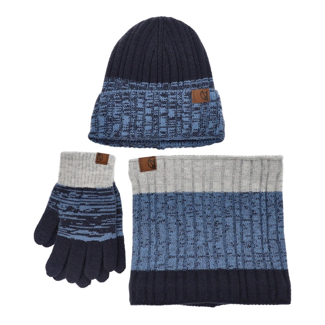 Set: Čiapka, Nákrčník, Rukavice Pepe Moll - 242801 Pack Navy