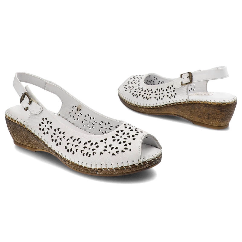 Sandále Lanqier - 38C295 Biały White