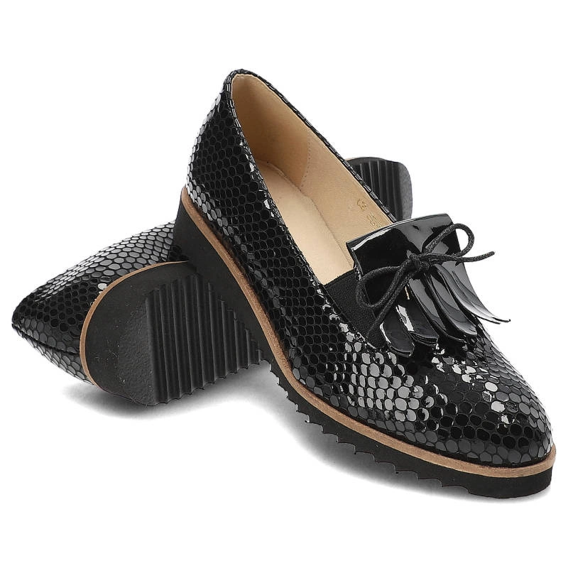 Poltopánky Gamis - 2037 Czarna Łuska/Czarny Lakier