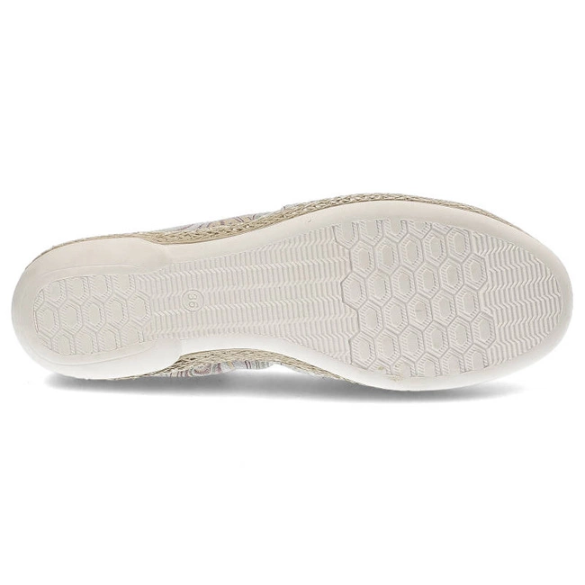 Espadrilky Lemar - 10012 Haft Beżowy