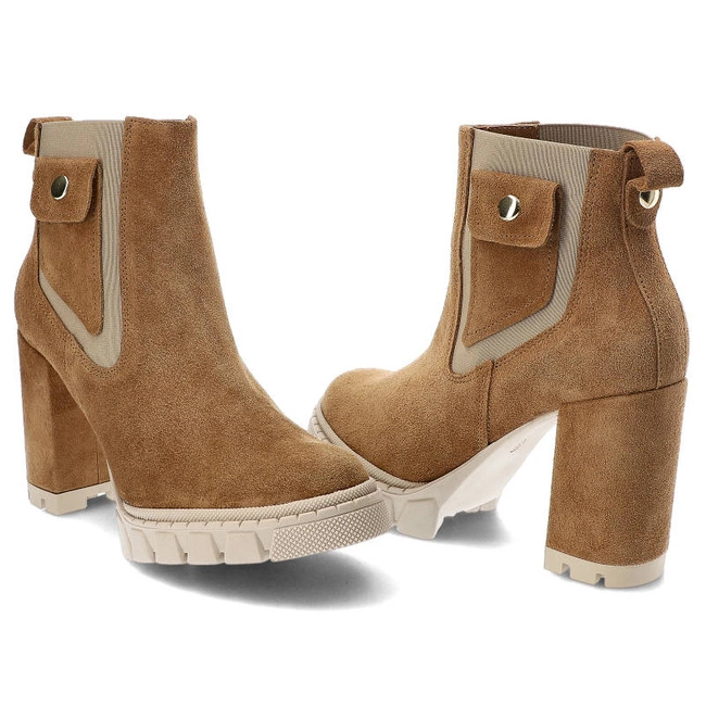 Členkové Topánky Damiss - DS-641/2/A Koniak Welur