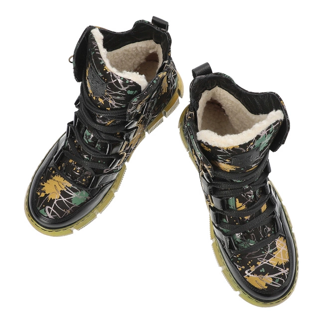 Šnúrovacie Členkové Topánky Maciejka - 06158-07/00-4 Żółty Zielony Czarny