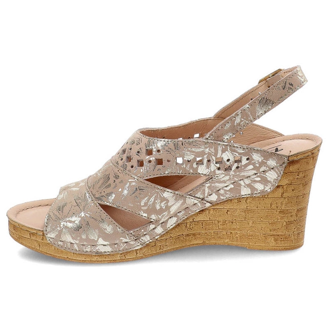 Sandále Pollonus - 5-1398-004 Pigi Złote Kwiaty