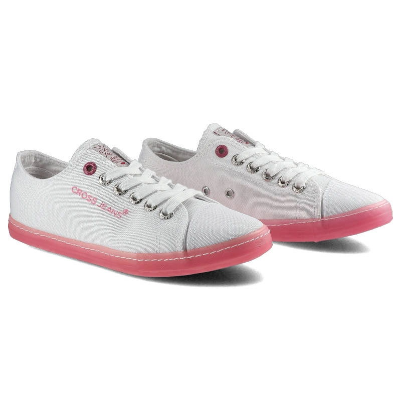 Plátenky Cross Jeans - FF2R4075C Biały/Róż