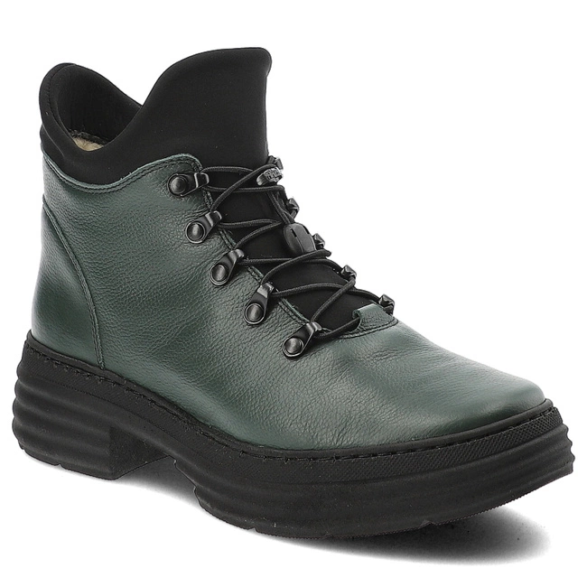 Šnúrovacie Členkové Topánky Wasak - 0736 Zielony Groszek