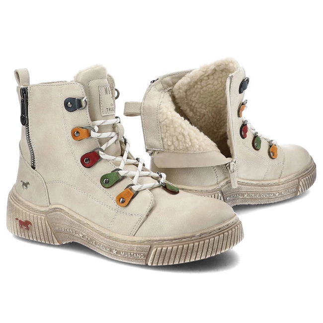 Členkové Topánky Mustang - 1436-601-243 Ivory 51C0040