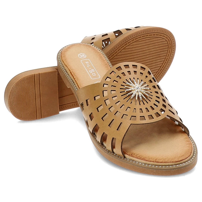Šľapky Filippo - DK4621/23 BE Beżowy