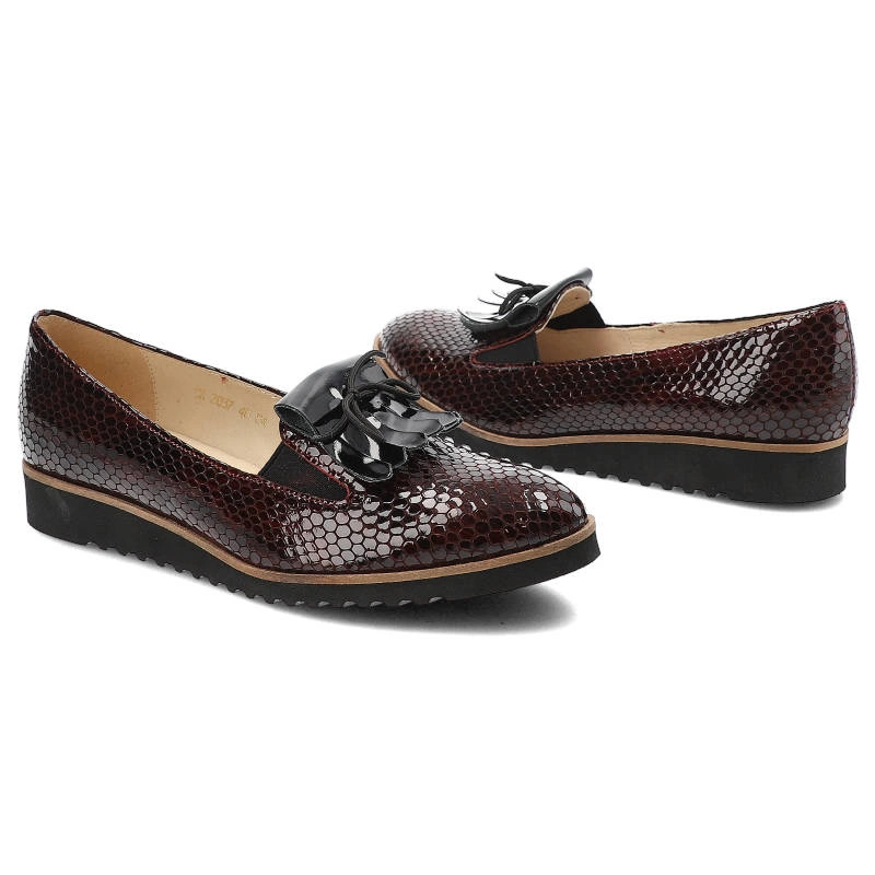 Poltopánky Gamis - 2037 Bordo Łuska/ Czarny Lakier