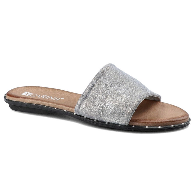 Šľapky Carinii - S4472_-330-080-000-971 Szary/Srebro