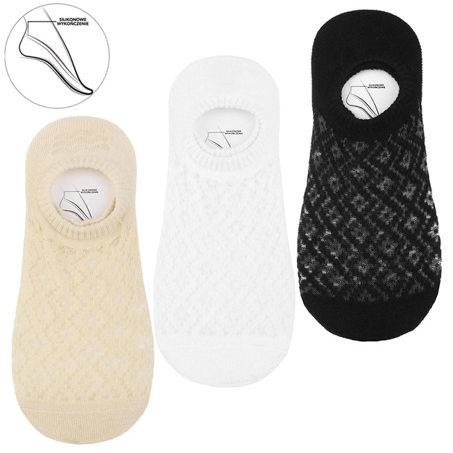 Baleríny MORAJ 3 Pary - CDB200-381 Mix Kolor