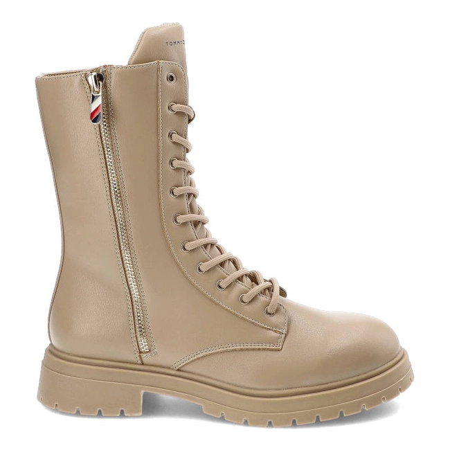 Členkové Topánky Tommy Hilfiger - T3A5-32381-1355359-Lace-Up Bootie Nude 359