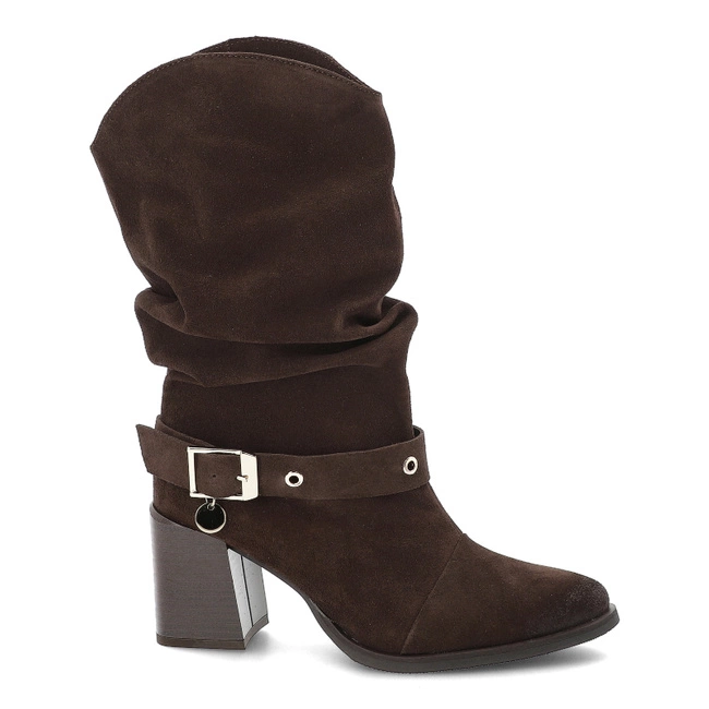 Kovbojky KARINO - 5875/015-L Mocca/Welur