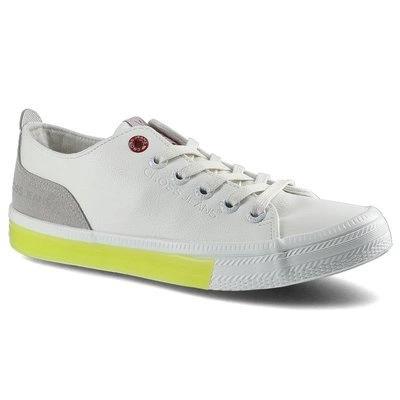 Plátenky Cross Jeans - FF2R4042C Biały/Żółty