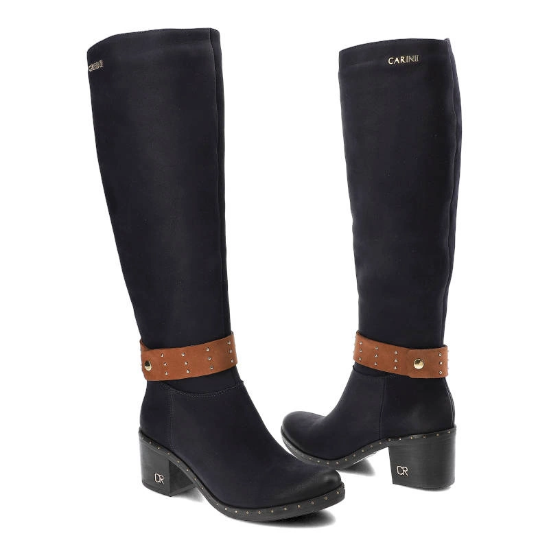 Čižmy Carinii - B4602_K59-793-POL-861 Granat