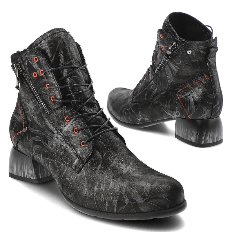 Členkové Topánky Armodo - 7147A Szary/Czarny