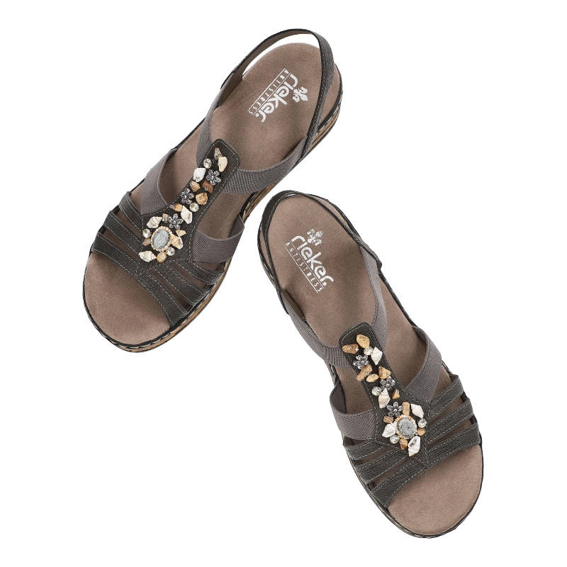 Sandále Rieker - 62949-45 Grey