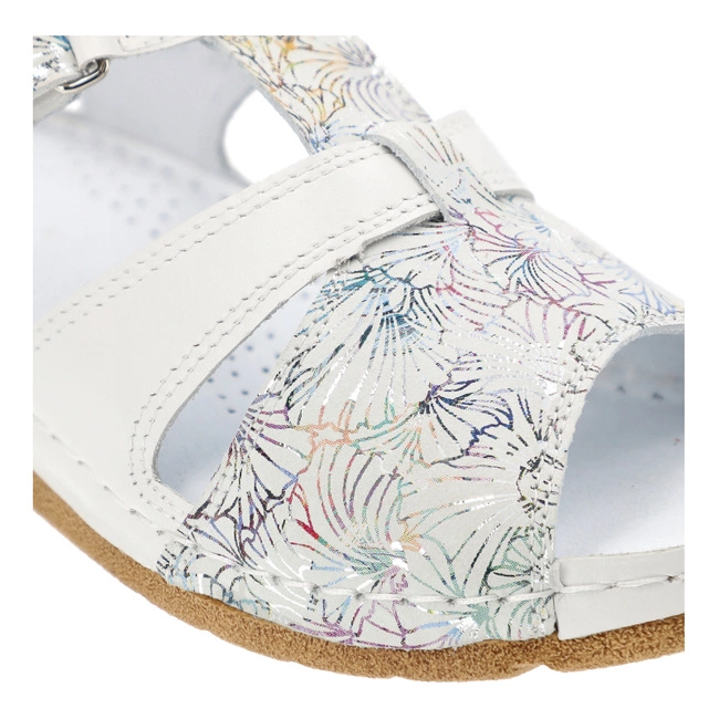 Sandále Armodo - 1038 Biały+Kwiaty K9-C68