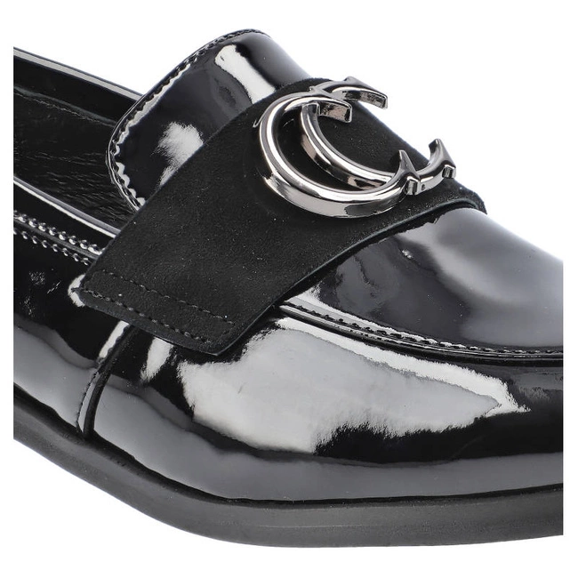 Poltopánky Karino - 3849/090-P Czarny/Lakier