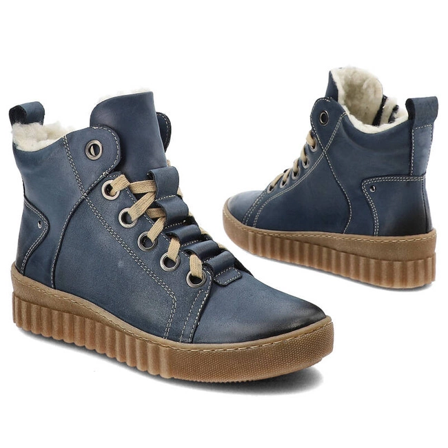 Šnúrovacie Členkové Topánky Armodo - 753 Granat K8