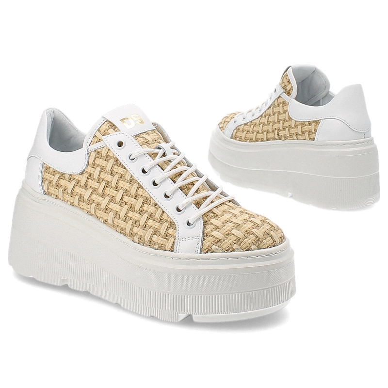 Tenisky Damiss - DS-817 Białe Lico/Słomka