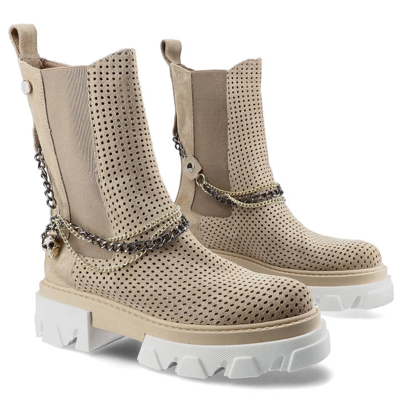 Členkové Topánky Carinii - B7023_-O17-000-000-E37 SDWE1553/1 Beż