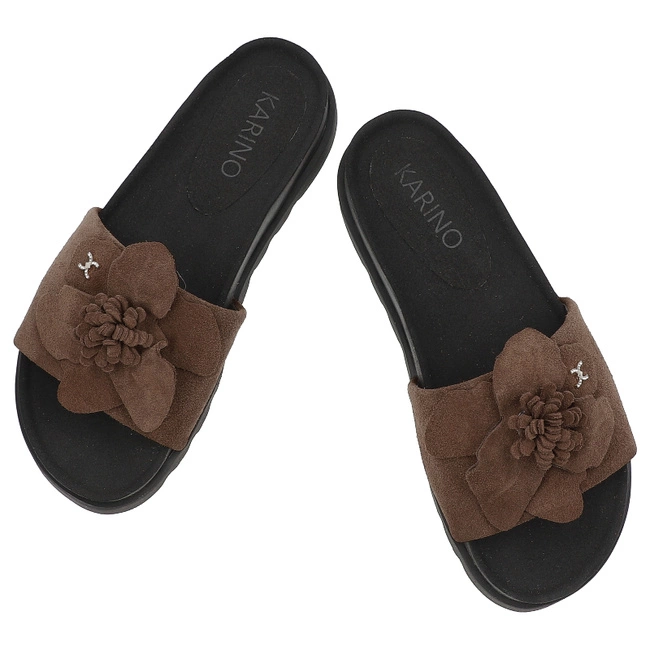 Šľapky KARINO - 5820/015-P Cervo/Welur