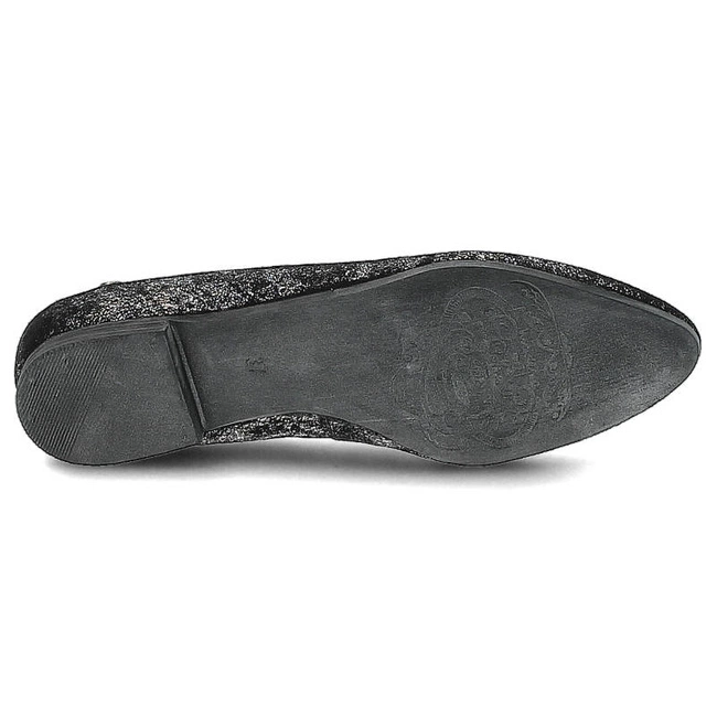 Baleríny Maciejka - 00873-12/00-5 Czarny Srebro Nalot