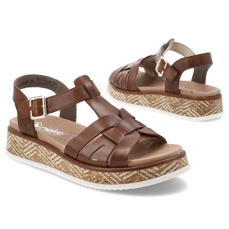 Sandále RIEKER - W0853-24 Brown