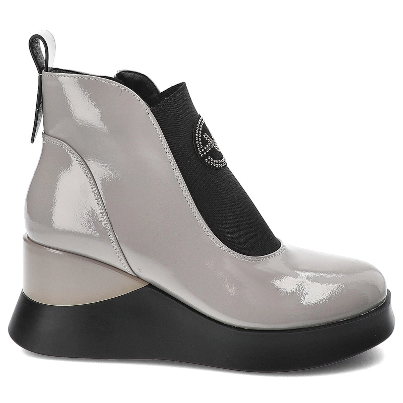 Členkové Topánky Vinceza - 66703 Szary Lakier Skóra