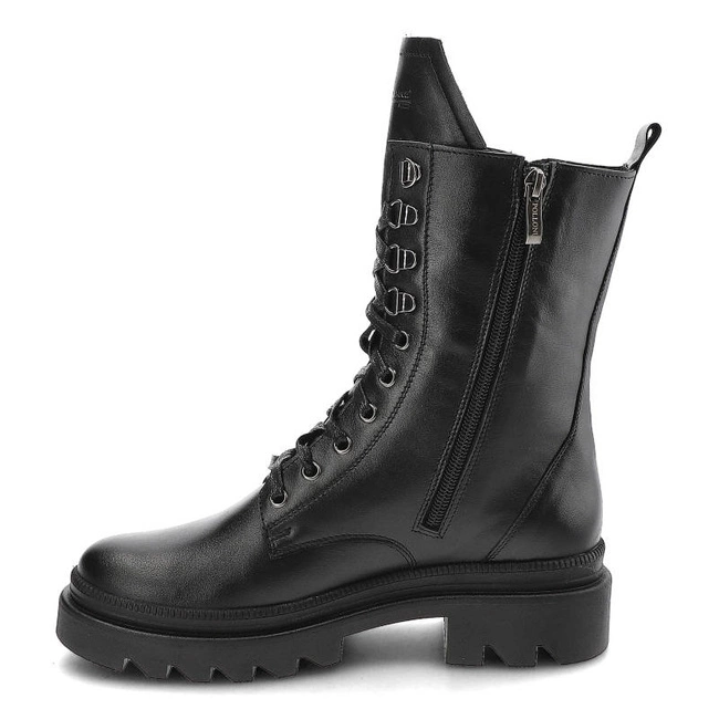 Šnúrovacie Členkové Topánky Pollonus - 5-1452-001 Czarny Lico