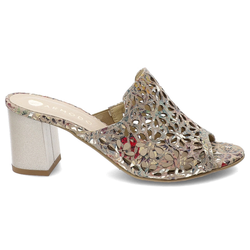 Šľapky Armodo - 0446 Beż/Kwiaty 1204