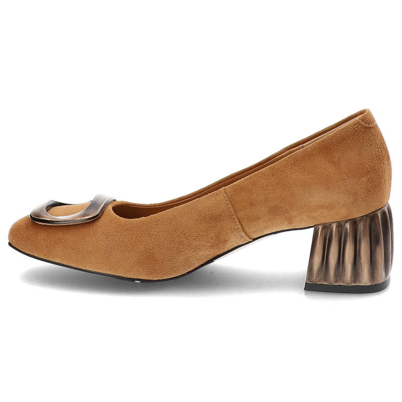 Lodičky ESPIRITO by DAREX - C-1198/8 Miele Zamsz/Ozdoba