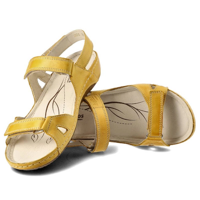 Sandále Helios - 205 Żółty