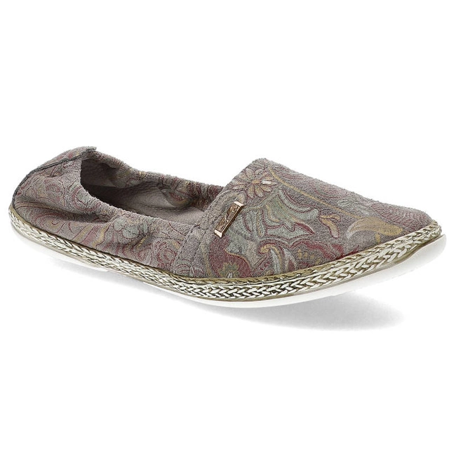 Espadrilky Lemar - 10012 Haft Szary