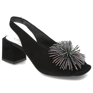 Sandále Chebello - 4385_-037-000-PSK-S182 Czarny Zamsz