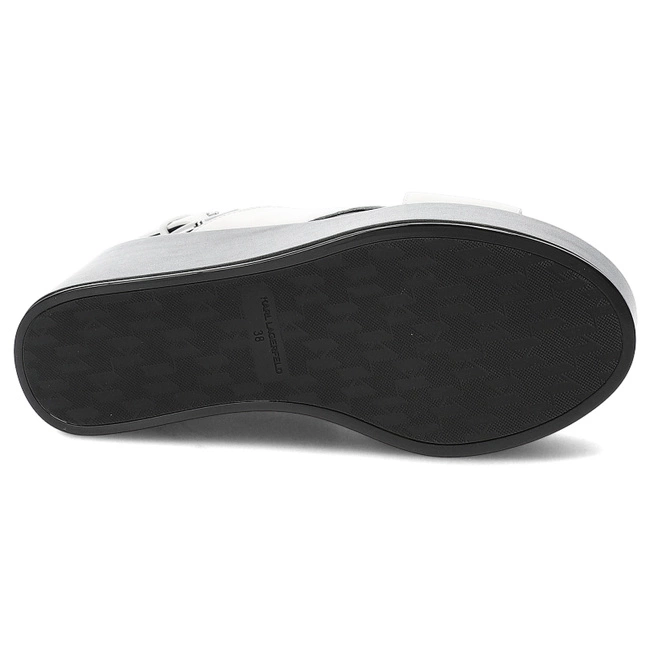 Sandále KARL LAGERFELD - KL33325 010 White Lthr W/Black