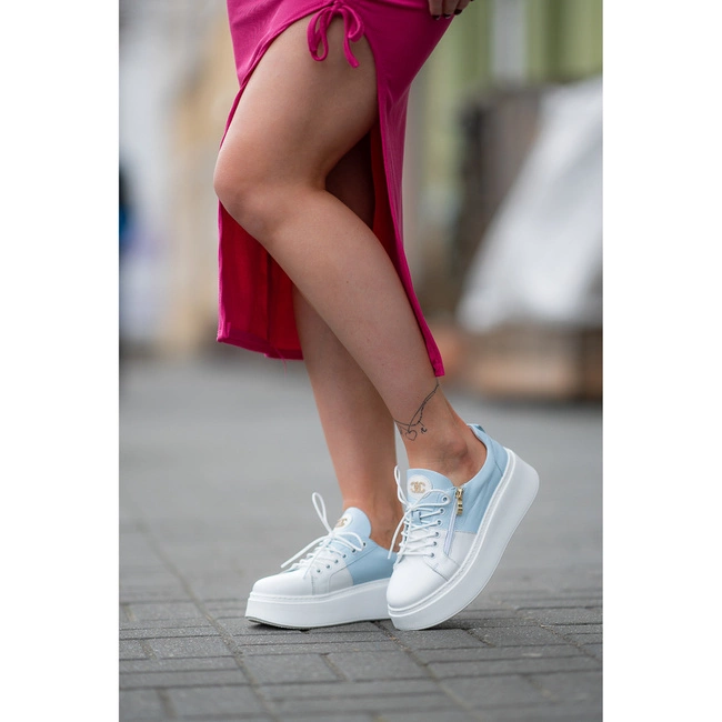 Tenisky Damiss - DS-711 Białe Lic/Błękit