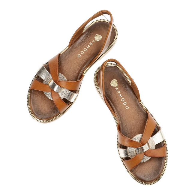 Sandále Armodo - 40382 Bf.Brąz+Polla+Bf.Złoto
