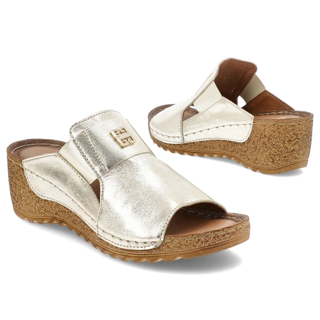 Šľapky ARMODO - 50109 Kryształ Złoto/Złoty