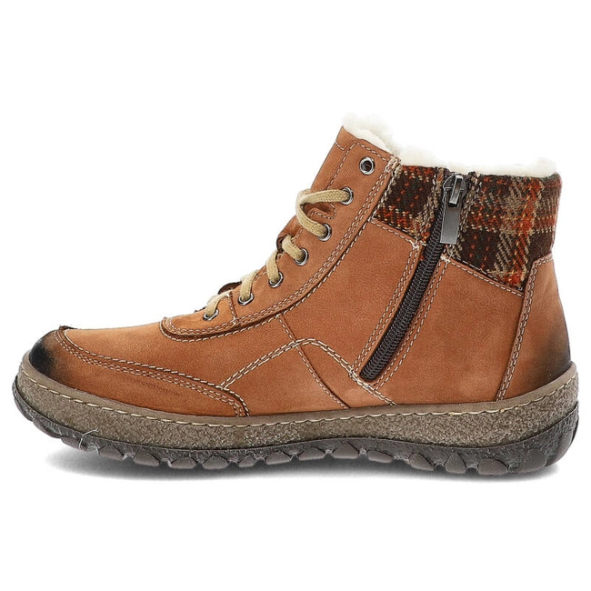 Šnúrovacie Členkové Topánky Armodo - 641 Brąz Nubuk K2BN-B98