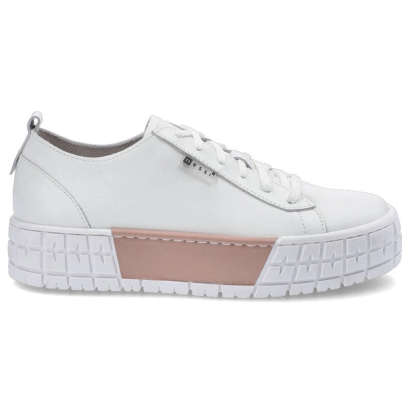 Tenisky Nessi - 21073 Biały+Róż