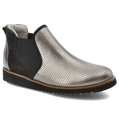 Členkové Topánky Karino - 1710/115-P Czarny/Srebrny